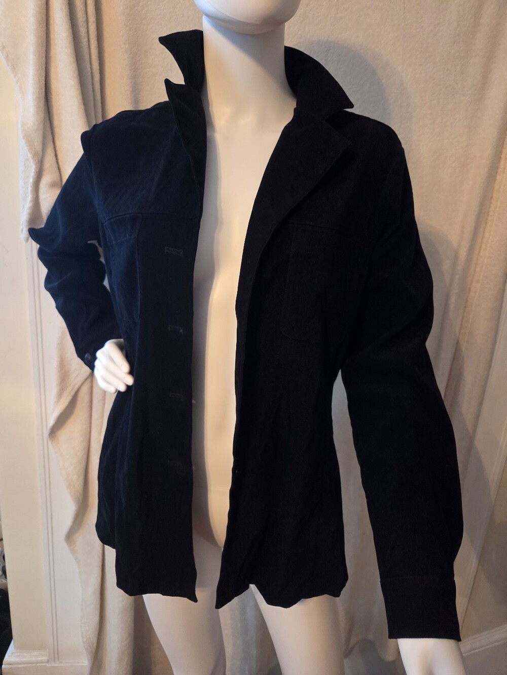 Express Black Button-Front Blazer Jacket